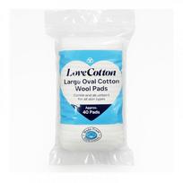 Love Cotton Large Oval Cotton Wool Pads Dideli vatos diskeliai, 40vnt.