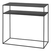Iš metalo konsolinis staliukas juodos spalvos 35x85 cm Fera – Blomus