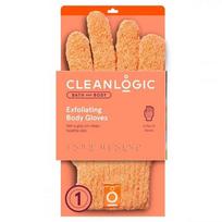 Cleanlogic Šveičiamosios kūno pirštinės Bath - Body Exfoliating Body Gloves 1 pora, Coral
