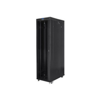 LANBERG Free standing rack 19inch cabinet 47U 800x1200 glass door LCD flat pack black
