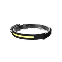 LED galvos žibintas 0475 su 3W COB + 1W LED jutikliu, įkraunamas