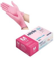 Santex Nitriflex Rose vienkartinės nitrilo pirštinės, rausvos, 3.5g (100vnt.) - S - 1pak.x100vnt.