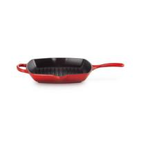 Le Creuset Ketaus grilio keptuvė kvadratinė 26x26cm raudona