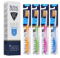 ROYAL DENTA vidutinio kietumo dantų šepetėlis GOLD MEDIUM N4
