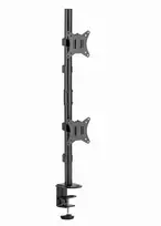 Gembird MA-D2-02 Reguliuojamas 2 ekranų vertikalus stalo laikiklis, 17"-32", 9kg