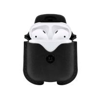 Twelve South AirSnap Premium Leather Case for AirPods with Integrated Swivel Clip - Cognac