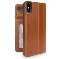 Twelve South Journal iPhone XR Luxury Full Grain Leather Case with Drop Guard and Hands-Free Stand - Cognac