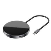 Baseus Compact Type-C 6-in-1 charger with 10W wireless charging—Space Gray