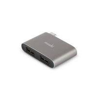 Moshi USB-C to Dual USB-A Adapter - Grey