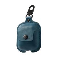 Twelve South AirSnap Premium Leather Case for AirPods with Integrated Swivel Clip - Blue-Green