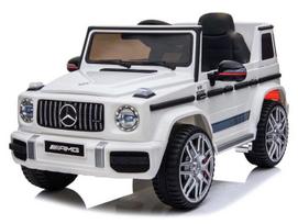 Vienvietis vaikiškas elektromobilis Mercedes G63 AMG 4x4, baltas
