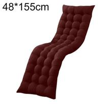 Žiemos sulankstomas storas dvipusis kėdės pagalvėlė minkštas šiltas atlošimo sėdynės kilimėlis 48*155cm vyno raudonos spalvos