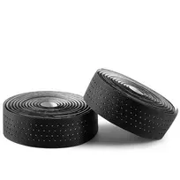 Rockbros dviračio vairo juosta Perforated Silicone – juodos spalvos