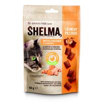 Skanėstas katėms SHELMA pillows with chicken and turmeric GF su vištiena ir ciberžole, 60 g, 8 vnt.