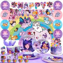Aphmau Balionų Rinkinys Aphmau Šventės Dekoracijų Rinkinys Gimtadienio Šventės Dekoracija Stalo Indai Balionų Vėliavėlė ir kt. As shown in the figure violetinė