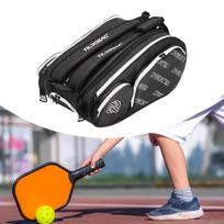 Kuprinė tenisui ir piklbolui su batų skyriumi, tinkama sportinėms kelionėms Black Yellow