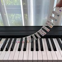 88 klavišų daugkartinio naudojimo silikoninės pianino klaviatūros užrašų etiketės puikiai tinka vaikams ir pradedantiesiems 1pc