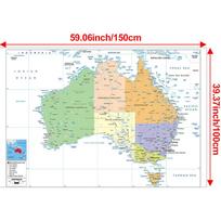 Berėmis Anglijos-Australijos žemėlapis-Administracinis žemėlapis,Sienų dekoras,Mokslams,Dovana,Mokslo ir kelionių planavimas,Švietimo sienų menas 100*150cm
