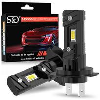 2 vnt. 20000LM H7 LED priekinių žibintų mini lemputės 30W CSP automobiliui belaidis priekinis žibintas automatiniai rūko žibintai H7 LED be ventiliatoriaus automobilinis Plug&Play žibintas 12V 6500K baltas