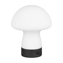 Matinės baltos spalvos stalinis šviestuvas LED (aukštis 18 cm) su stiklo gaubtu Dooley – Reality