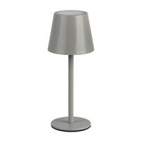 Pilkos spalvos stalinis šviestuvas LED (aukštis 21 cm) su metaliniu gaubtu Diaz – Reality
