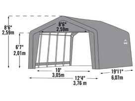 Garažai CarPort 3,7x6,1 m