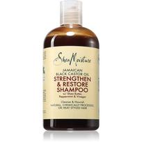 Shea Moisture Jamaican Black Castor Oil Strengthen & Restore valomasis šampūnas pažeistiems ir dažytiems plaukams 384 ml