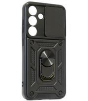 Juodas dėklas Samsung Galaxy S24 telefonui "Slide Camera Armor"