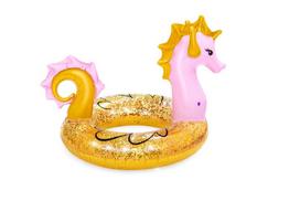 Pripučiamas ratas Bestway Glitter Seahorse, 115x104 cm, auksinis