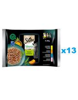 SHEBA Nature's Collection 52x85 g drėgnas visavertis pašaras suaugusioms katėms su vištiena, kalakutiena, tunu, lašiša