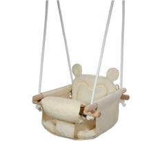 2Kids Toys - Vaikiškos tekstilinės sūpynės kreminė/bukas