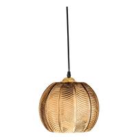 Gintarinės spalvos kabantis šviestuvas ø 22 cm su stiklo gaubtu Adar – Bloomingville