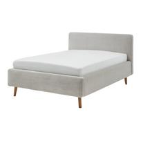 Smėlio spalvos viengulė lova audiniu dengta be grotelių 120x200 cm Mattis – Meise Möbel