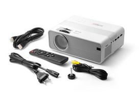 Technaxx TX-127 data projector. Standard throw projector. 2000 ANSI lumens. LCD 1080p (1920x1080). Silver and white