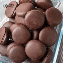 Marcipanai, aplieti juodu šokoladu, 1 kg