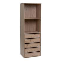 Natūralios spalvos atvira modulinė spinta iš ąžuolo 60x180x45 cm Modular – Casa Selección