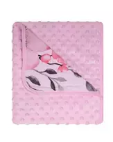 Blanket - 625 - MINKY/COTTON- size 80x90 - PINK