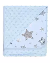 Blanket - 625 - MINKY/COTTON- size 80x90- BLUE