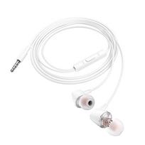 HOCO wire earphones Jack 3.5 mm with microphone M107 white