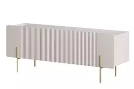TV staliukas Malmi 150 cm, Kašmyras Crema Bianca auksinės kojos