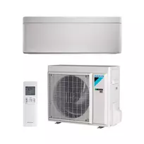Daikin SIENINIS Emura serijos 4.2 kW šilumos siurblio oras oras komplektas FTXJ42AW+RXJ42A, baltas