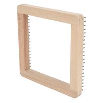 Medinės mezgimo staklės Profesionalios rankų darbo „pasidaryk pats“ mezgimo lentos skrybėlių, šalikų ir skarų audimui 20x20cm / 7.9x7.9in beige