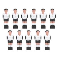 11 vnt. 1,4 m stalo futbolo žaidėjo figūrėlės Pakeitimai Stalo futbolo žaidimo mašinos priedas
