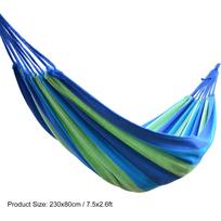 Camping Hammock Dvigubas nešiojamas hamakas su 2 surišamomis juostelėmis Spalvingo dryžuoto audinio hamakas, skirtas patalpoms