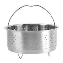 Nerūdijančio plieno garų krepšelis su cukraus šalinimo rankena ryžių viryklės įdėta garinė lentyna maistui 16.5cm/6.5in gray