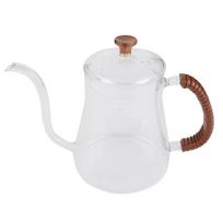 Sustorintas stiklinis gooseneck virdulys, arbatai pour-over virdulys, kavos lašintuvas 600ML