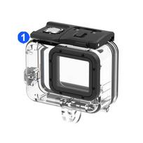 60M Vandeniui atsparus dėklas GoPro Hero 7 6 5 Black apsauginis nardymo povandeninis korpusas apvalkalo dangtelis raudonos violetinės spalvos filtras