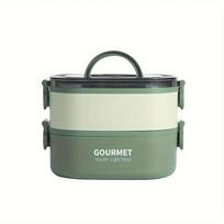 Bento Box, Stackable 3 Layers Food Containers, Leak-Proof Portable 94.68oz Large Capacity Lunch Box, Microwave Safe Bento Box Fo Two Layers47.34oz