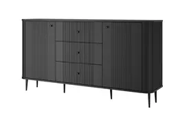 VESPER skrynia 160 2D3SZ juoda mdf juoda kojos