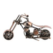 Rankų darbo motociklo modelis, geležies menas, dekoratyvinis, judančiais ratais, motociklo ornamentas, stalo dekoras, dovana
